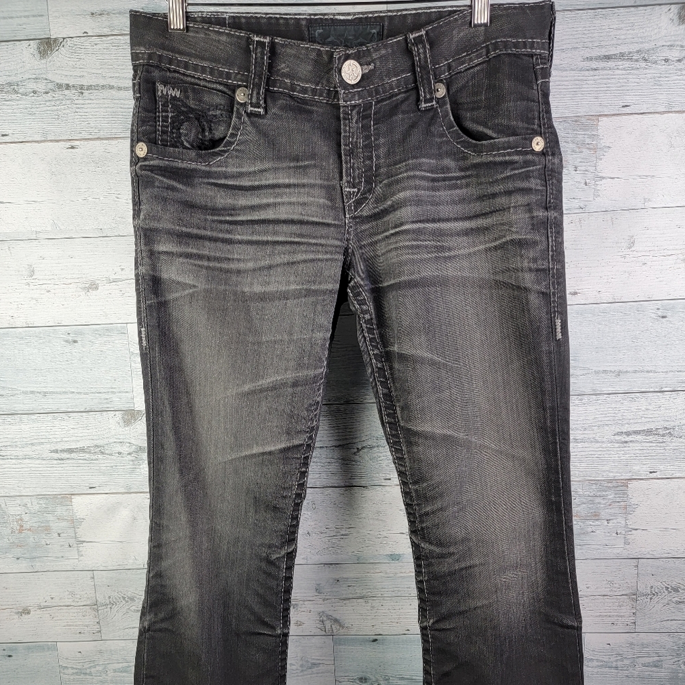 Big Star Sophie TAG 31L Grey / Black Denim Jeans Boot Cut